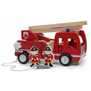 Пожарная машина деревянная с фигурками, игровой набор