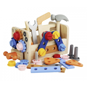 Инструменты детский деревянный набор Верстак, развивающий комплект