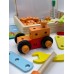 Чемодан развивающий с деревянным  конструктором для малышей и пазлами 2в1