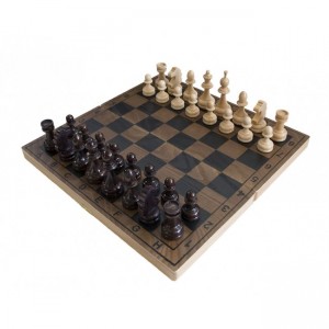 Шахматы турнирные темные, шпон 420х210х56мм
