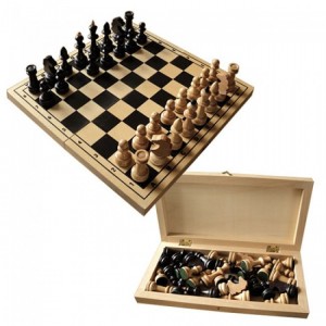 Шахматы турнирные светлые, шпон 420х210х56мм