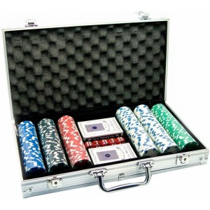Набор для игры в покер на 300 фишек в алюм.кейсе